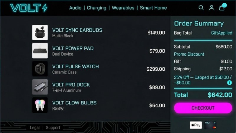 Capped Percentage Discount Example