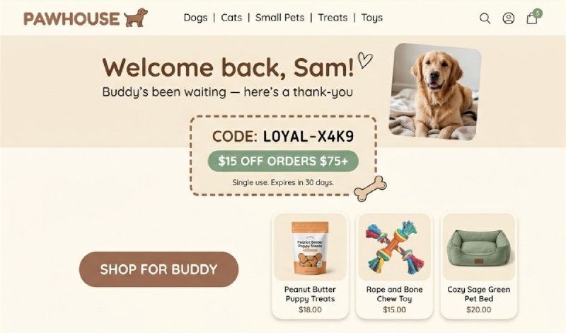 Single-Use Loyalty Coupon Example